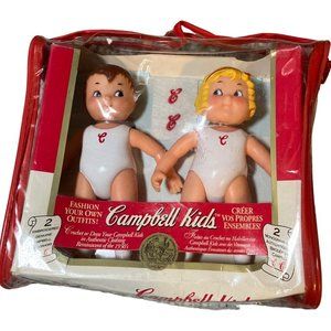 Campbell Soup Kids Vintage 1995 Fibre Craft Collector 5" Plastic  Case